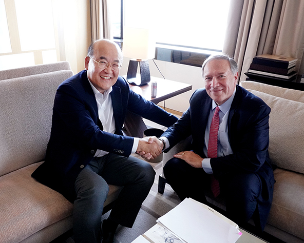 Who is Chairman Kim Young-joon, who met with Pompeo?